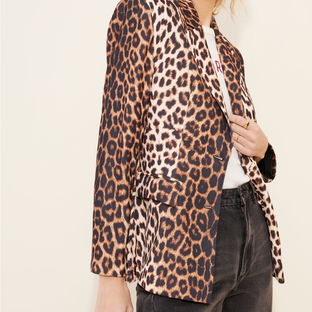 Sandi Structured Blazer - Leopard Print Women's J… - image 1